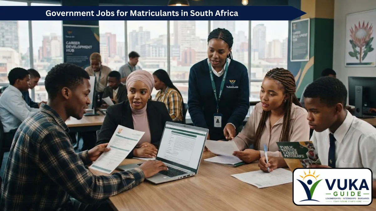 Government jobs for Matriculants in South Africa with young job seekers preparing Public Service applications